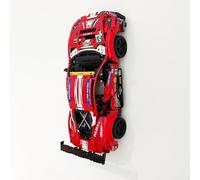 3Dudes & Dad Support mural compatible avec LEGO® Technic Ferrari 488 GTE - Crochet de rangement conçu sur mesure pour l'ensemble 42125 - Plastique imprimé 3D - Fourni avec matériel de montage