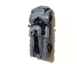 3Dudes & Dad Support mural compatible avec LEGO® Technic Koenigsegg Jesko Absolut Grey Hypercar - Crochet de rangement personnalisé pour ensemble 42173 - Plastique imprimé 3D - Fourni avec matériel de