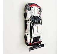 3Dudes & Dad Support mural compatible avec LEGO® Technic Porsche 911 RSR - Crochet de rangement conçu sur mesure pour l'ensemble 42096-3D en plastique imprimé - Livré avec matériel de montage