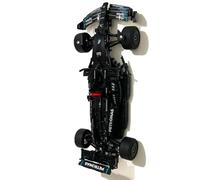 3Dudes & Dad Support mural pour voiture Lego Technic Mercedes AMG W14 F1 - Crochet de rangement conçu sur mesure pour l'ensemble 42171-3D imprimé en plastique noir fourni avec matériel de montage