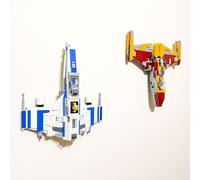 3Dudes & Dad Supports muraux compatibles avec Lego Star Wars New Republic E-Wing vs Shin Hati's Starfighter (75364) - Supports d'affichage sécurisés et parfaitement ajustés - Installation facile avec