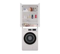 3E 3xE living.com Armoire de Salle de Bain pour Machine à Laver : D: p: 30 cm, l: 64 cm, h: 180 cm, Blanc