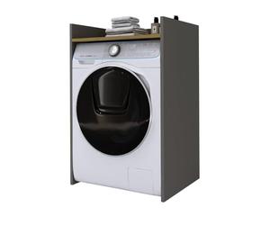 3E 3xE living.com Armoire de Salle de Bain pour Machine à Laver, sur Pied Durable avec étagère - Anthracite/Artisan Oak, 64 x 97 x 50 cm,