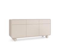 3E 3xE living.com Buffet en Cachemire avec Trois armoires et Trois tiroirs - Design Moderne, Pieds Boule, 160 x 75 x 39 cm