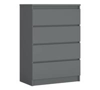 3E 3xE living.com Commode avec 4 tiroirs Anthracite, L : 70 cm, H : 101 cm, P : 39 cm
