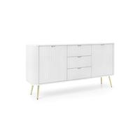 3E 3xE living.com Commode Blanc, Pieds: Or, D: L: 168 cm, H : 87 cm, P : 39 cm