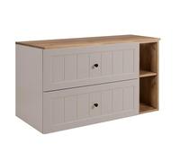 3E 3xE living.com Ensemble de Meubles de Salle de Bain sous Vasque, Cachemire/chêne Craft, 100 (80 + 20) x 46 x 58 cm, 3 Couleurs de poignées incluses