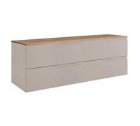 3E 3xE living.com Ensemble de Meubles de Salle de Bain sous Vasque, Cachemire/chêne Craft, 60 (2 x 80) x 46 x 58 cm