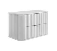 3E 3xE living.com Meuble de Salle de Bain, Blanc avec poignée Noire, 80,4 x 51,7 x 41,5 cm