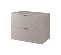 3E 3xE living.com Meuble de Salle de Bain, Cachemire avec poignée dorée/avec Plaque supérieure, 80 x 57 x 46 cm