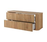 3E 3xE living.com Meuble de Salle de Bain Chêne Craft avec poignée dorée, 41,5 x 120 x 51,7 cm