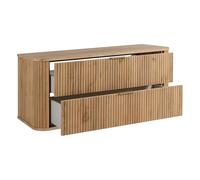 3E 3xE living.com Meuble de Salle de Bain Chêne Craft avec poignée Noire, 41,5 x 120 x 51,7 cm