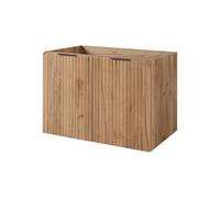 3E 3xE living.com Meuble de Salle de Bain, Chêne Craft + poignée Noire, 80 x 57 x 46 cm