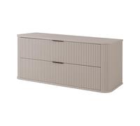 3E 3xE living.com Meuble de Salle de Bain en Cachemire avec poignée Noire, 41,5 x 120 x 51,7 cm