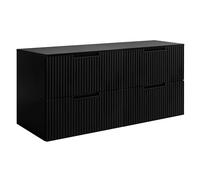 3E 3xE living.com Meuble de Salle de Bain, Noir, 160 (2 x 80) x 58,6 x 46 cm
