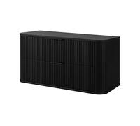 3E 3xE living.com Meuble de Salle de Bain Noir avec poignée Noire, 41,5 x 100 x 51,7 cm