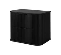 3E 3xE living.com Meuble de Salle de Bain Noir avec poignée Noire, 41,5 x 60 x 51,7 cm