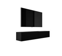 3E 3xE living.com Meuble TV Suspendu, D : L : 170 cm, H : 34 cm, P : 32 cm, Noir Mat