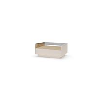 3E 3xE living.com Table Basse, Beige et chêne crémone, 96 x 43,4 x 67,2 cm