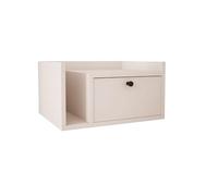 3E 3xE living.com Table de Chevet Aura avec tiroir et poignée dorée, Couleur Cachemire, 50 x 35 x 27 cm, côté Droit