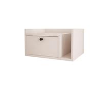 3E 3xE living.com Table de Chevet Aura avec tiroir et poignée dorée, Couleur Cachemire, 50 x 35 x 27 cm, côté Gauche