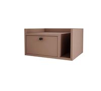 3E 3xE living.com Table de Chevet Aura avec tiroir et poignée dorée, Couleur Cajun, 50 x 35 x 27 cm, côté Gauche