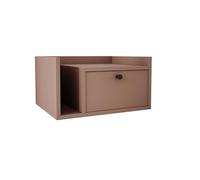 3E 3xE living.com Table de Chevet Aura avec tiroir et poignée dorée, Couleur Cajun, 50 x 35 x 27 cm, côté Droit