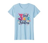 3e année et Fabuleuses étoiles colorées pour la rentrée Scolaire T-Shirt, Femme, Bleu Céleste, XS