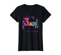 3e année et Fabuleuses étoiles colorées pour la rentrée Scolaire T-Shirt, Femme, Noir, XS