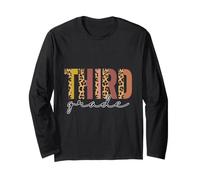 3e année Leopard Teacher Troisième garçon Fille rentrée Scolaire Manche Longue