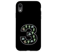 3e Anniversaire 3 Ans Alien garçons Filles Espace Coque pour iPhone XR