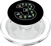 3e Anniversaire 3 Ans Alien garçons Filles Espace PopSockets PopGrip pour MagSafe