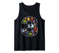 3e Anniversaire 3 Ans Dragon Garçons Filles Fantasy Débardeur