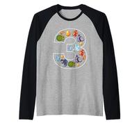 3e Anniversaire 3 Ans Dragon Garçons Filles Fantasy Manche Raglan
