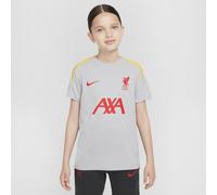 3e haut de foot en maille à manches courtes Nike Dri-FIT Liverpool FC Strike pour ado Light Smoke Grey/Light Smoke Grey/Chrome Yellow/Global Red XS