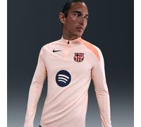3e haut d'entraînement de foot en maille Nike Dri-FIT Total 90 FC Barcelone Strike pour homme Crimson Tint/Bright Mango/Midnight Navy XL