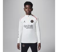 3e haut d'entraînement de foot Jordan Dri-FIT Paris Saint-Germain Strike pour ado Pale Ivory/Rust Pink/Noir L