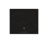 3EB965LU - Table de cuisson à induction - 3 plaques de cuisson - Niche - largeur : 56 cm - profondeur : 49 cm - avec bord à facettes - noir