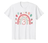 3eme anniversaire Fille de fraises Décoration de 3 an Fille T-Shirt