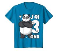 3ème Anniversaire garçon 3 Ans Enfant Panda drôle J'Ai 3 Ans T-Shirt, Enfant, Saphir, 4 Ans