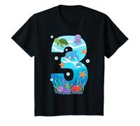 3ème Anniversaire océan Animaux Marins 3 Ans Anniversaire T-Shirt