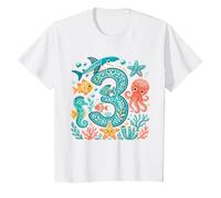 3ème Anniversaire océan Animaux Marins Cool Boho Anniversaire T-Shirt