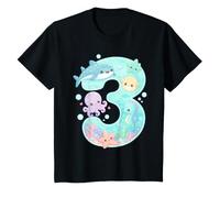 3ème Anniversaire océan Animaux Marins Mignon Anniversaire T-Shirt