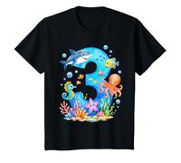 3ème Anniversaire océan Animaux Marins Mignon Anniversaire T-Shirt