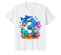 3ème Anniversaire océan Animaux Marins Mignon Anniversaire T-Shirt