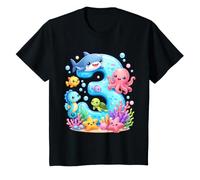 3ème Anniversaire océan Animaux Marins Mignon Anniversaire T-Shirt