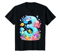 3ème Anniversaire océan Animaux Marins Mignon Anniversaire T-Shirt