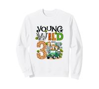 3ème Anniversaire pour Enfant Young Wild Three 3 Ans Safari Zoo Sweatshirt