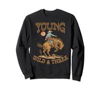 3ème Anniversaire Rodeo Cowboy Young Wild Three 3 Years Old Sweatshirt