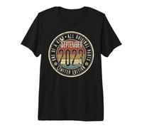 3ème Anniversaire Vintage Septembre 2023 Retro Limited Edition T-Shirt Haut de Gamme